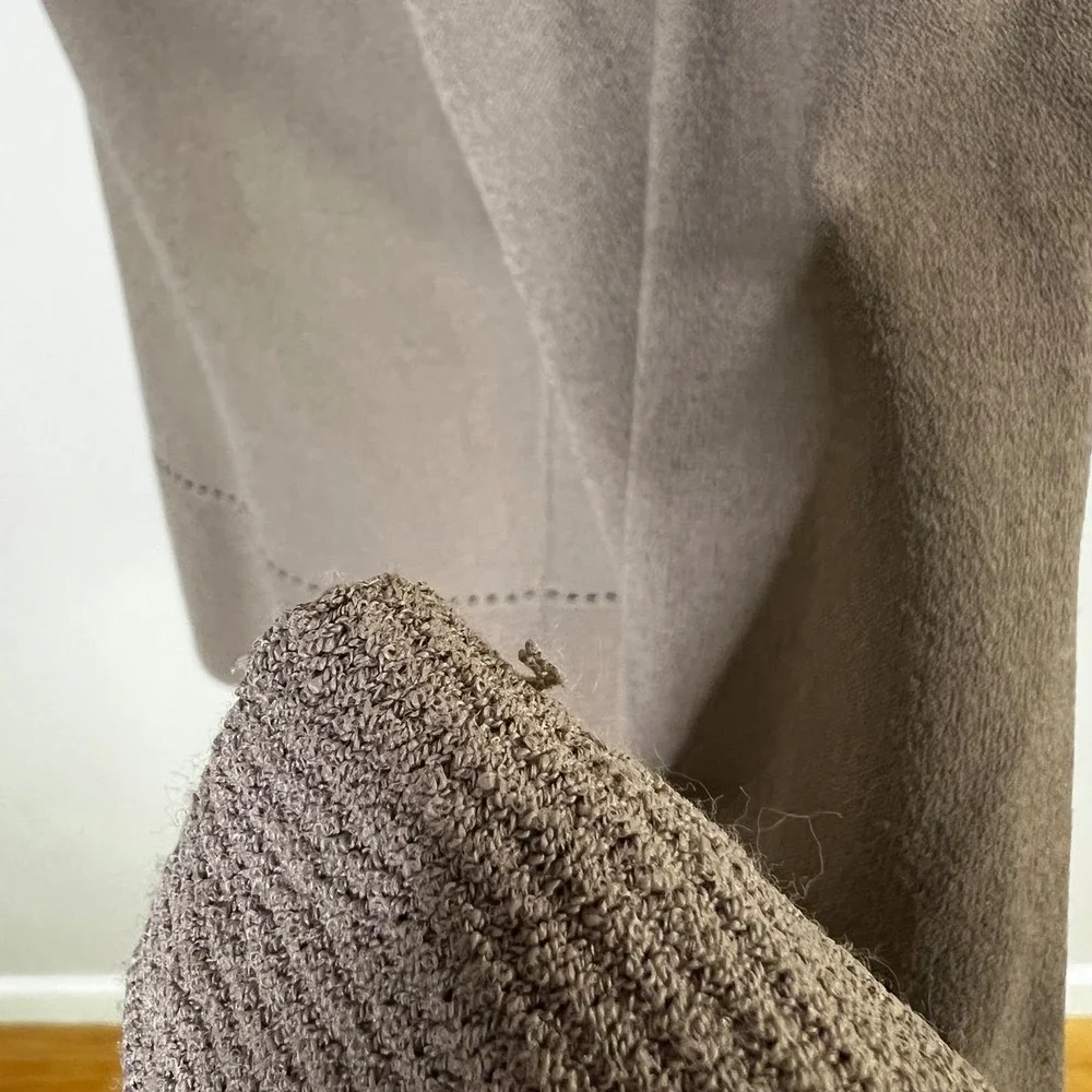 Margaret O'Leary‎ Cardigan Sweater Size 2 = Medium Brown V Neck Long Sleeve